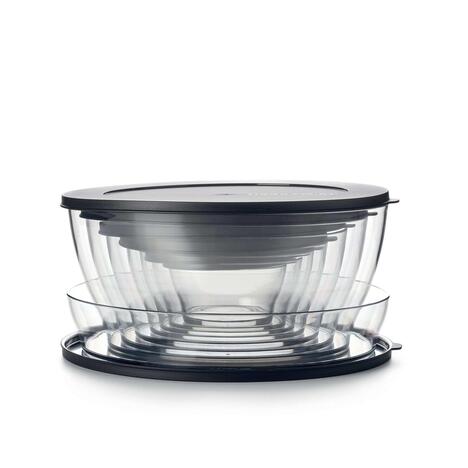Tupperware Eco+ Clear Skål 6 l Alle Clear Schüsseln ineinander gestapelt
