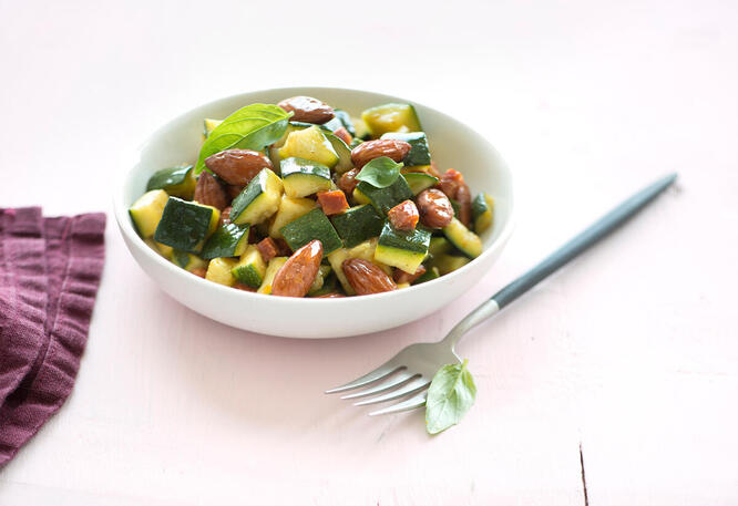 Tupperware Squash med chorizo och mandlar 
