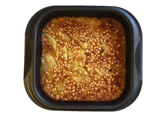 Tupperware Päron-gratäng med pinjenötter