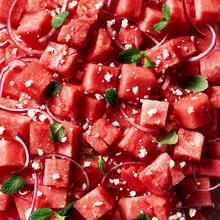 Vattenmelonsallad med mynta och feta