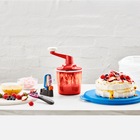 Tupperware Pavlova med mascarponekräm och passionsfruktscurd