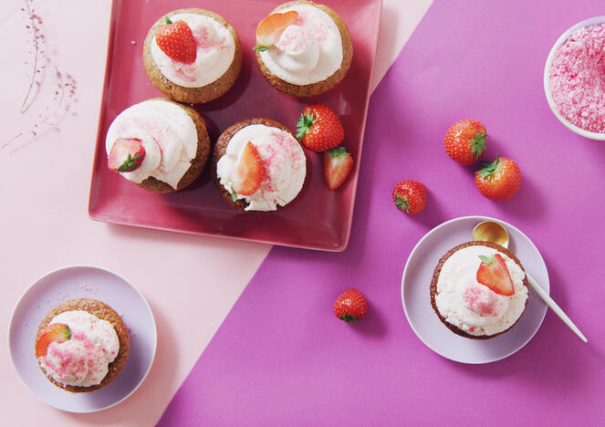 Tupperware Muffins med jordgubbar och citron 