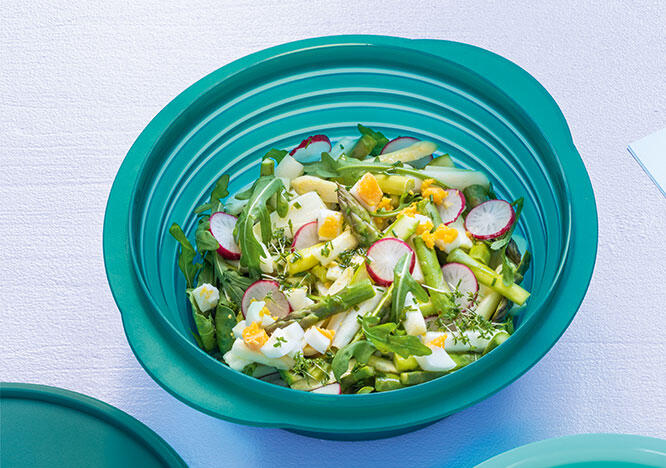 Tupperware Färgglad sparrissallad 