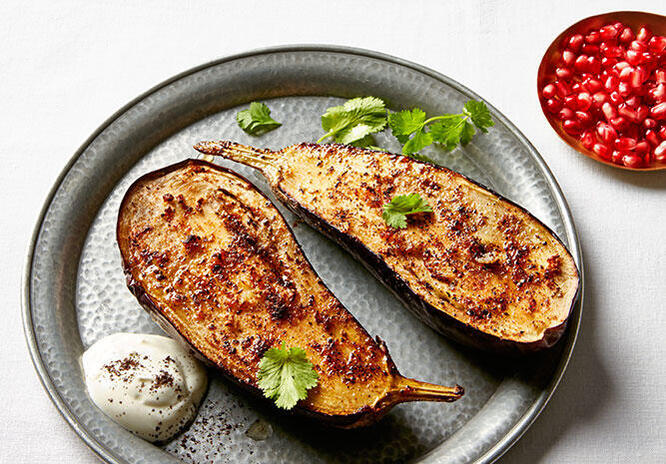 Tupperware Grillad, fylld aubergine 