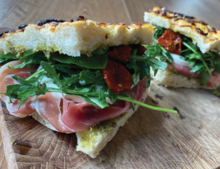 Sandwich av Focacciabröd